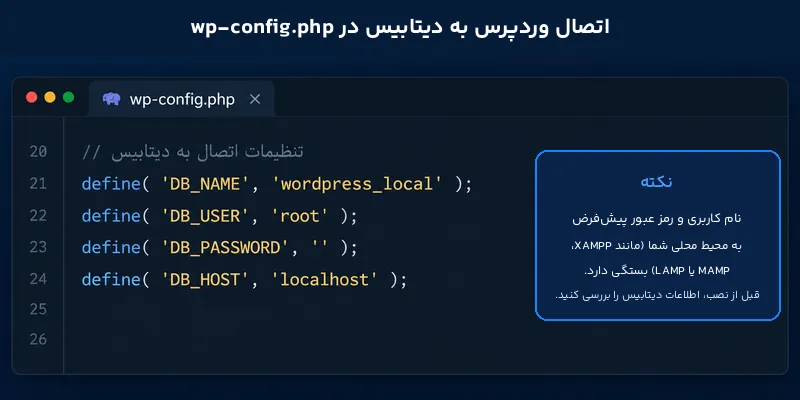 اتصال وردپرس به دیتابیس